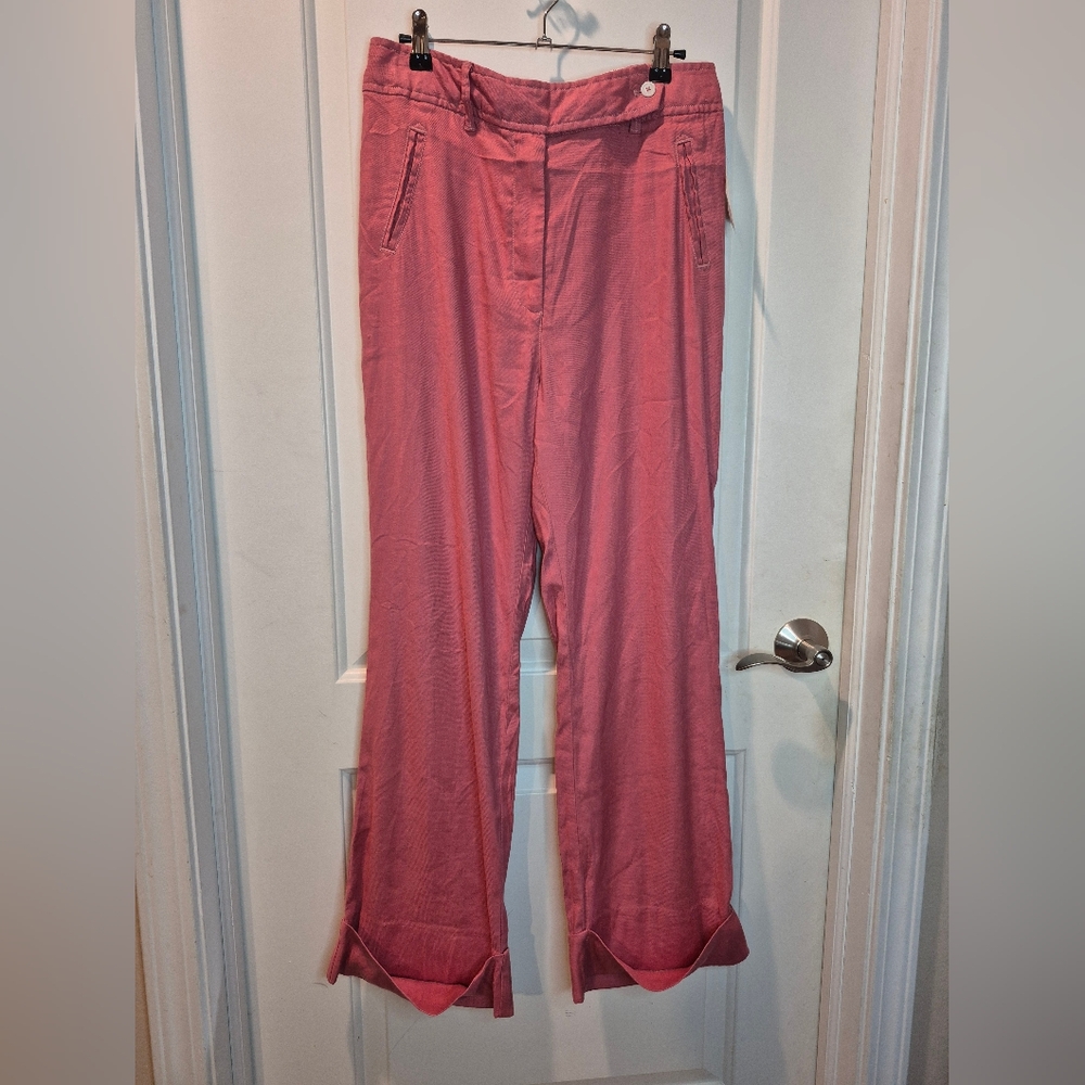 NWT Anthropologie Aleja Rose Trousers Semi-cropped. Size 8